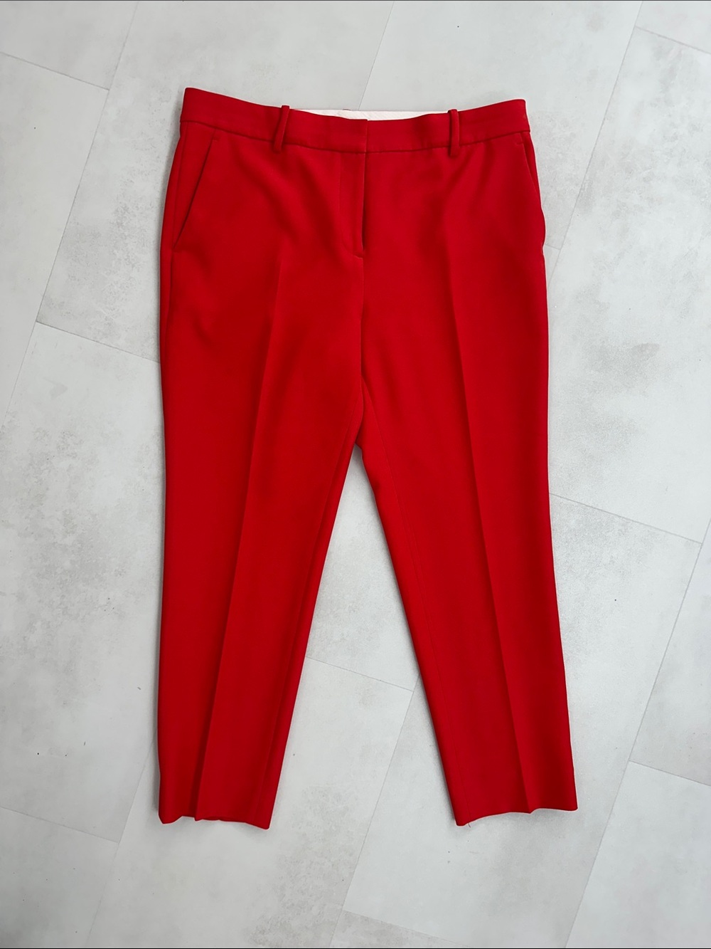 BAUU SHOP Bright Red Slim Trousers